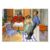 Broer en zuster in de zon van 1911 foto afdruk (Voorkant)