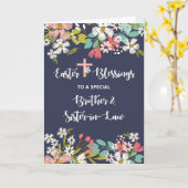 Broer en zuster-in-law paasveroudering van Risen Kaart (Gele Bloem)