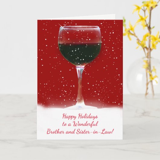 Broer en zuster in Prettige feestdagen Kaart (Gele Bloem)