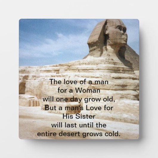 Broer en zuster love plaque fotoplaat (Voorkant)