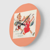 broer en zuster op hun manier aan school grote klok (Hoek)