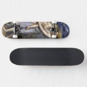 Broer en zuster persoonlijk skateboard (Horizontaal)