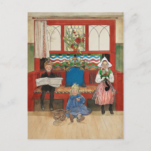 Broer en zuster Play Mama en Papa Briefkaart (Voorkant)