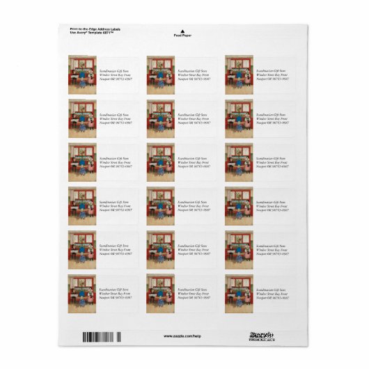 Broer en zuster Play Mama en Papa Etiket (Full Sheet)