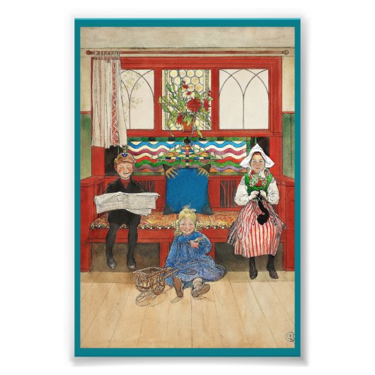 Broer en zuster Play Mama en Papa Foto Afdruk (Voorkant)