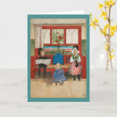 Broer en zuster Play Mama en Papa Kaart (Gele Bloem)