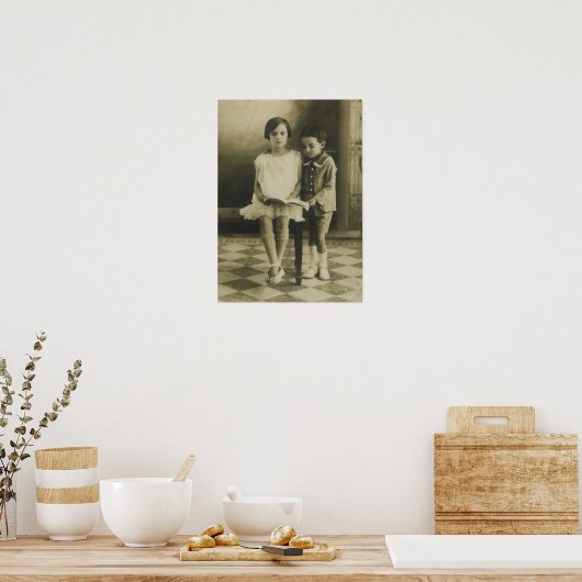  broer en zuster poster (Keuken)