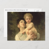 Broer en zuster van William Adolphe Bouguereau Briefkaart (Voorkant / Achterkant)