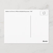Broer en zuster van William Adolphe Bouguereau Briefkaart (Achterkant)