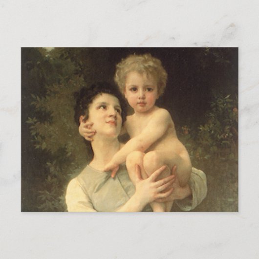 Broer en zuster van William Adolphe Bouguereau Briefkaart (Voorkant)