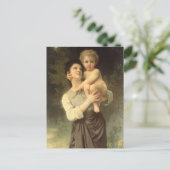 Broer en zuster van William Adolphe Bouguereau Briefkaart (Staand voorkant)