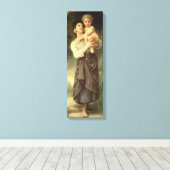 Broer en zuster van William Adolphe Bouguereau Canvas Afdruk (Insitu (Houten vloer))
