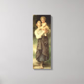 Broer en zuster van William Adolphe Bouguereau Canvas Afdruk (Voorkant)