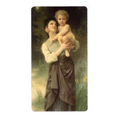 Broer en zuster van William Adolphe Bouguereau Etiket (Voorkant)
