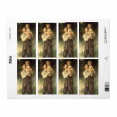Broer en zuster van William Adolphe Bouguereau Etiket (Full Sheet)