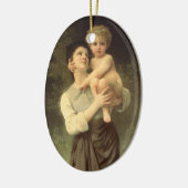 Broer en zuster van William Adolphe Bouguereau Keramisch Ornament (Links)