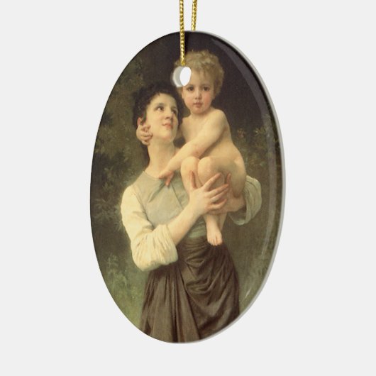 Broer en zuster van William Adolphe Bouguereau Keramisch Ornament (Links)