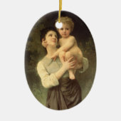 Broer en zuster van William Adolphe Bouguereau Keramisch Ornament (Voorkant)