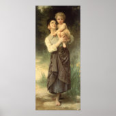 Broer en zuster van William Adolphe Bouguereau Poster (Voorkant)