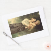 Broer en zuster van William Adolphe Bouguereau Rechthoekige Sticker (Envelop)