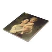 Broer en zuster van William Adolphe Bouguereau Tegeltje (Zijkant)