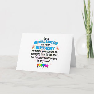 Broer Funny Birthday Card Kaart