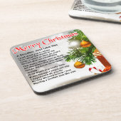 Broer gedicht - kerstontwerp drankjes onderzetter (Linkerzijde)