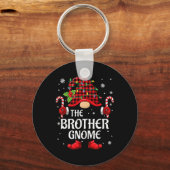 Broer Gnome Matching Kerstmis PJS voor familie Sleutelhanger (Voorkant)