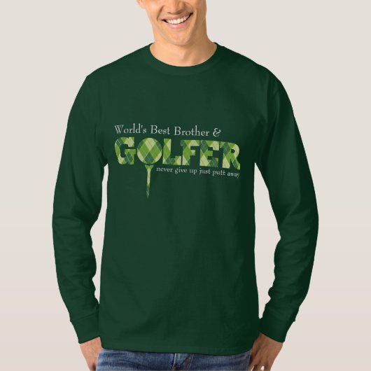 Broer Golfer t-shirt argyle gepatterd groen t-shir (Voorkant)