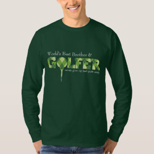 Broer Golfer tee argyle patroon groen T-shirt