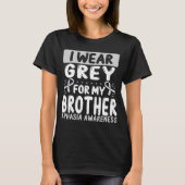 Broer Grey Ribbon Twin Aphasia Bewustheid T-shirt (Voorkant)