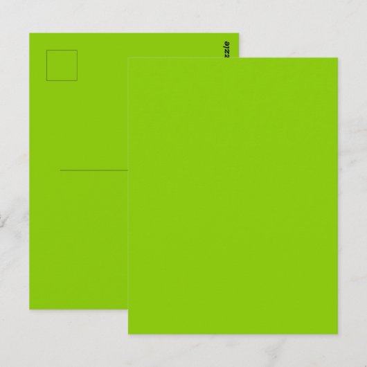 Broer Groen Effen Kleur Briefkaart (Voorkant / Achterkant)