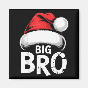Broer Grote Kerstman Familie Matching Pyjama Magneet