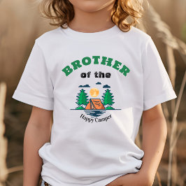 Broer Happy Camper T-shirt Kinderverjaardagsfeestj