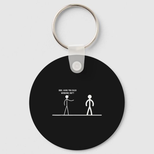 Broer, Heb je grappige stickfiguren getraind Sleutelhanger (Voorkant)