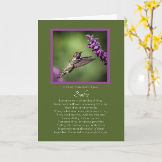 Broer Herdenking op het Jubileum van de dood Kaart (Gele Bloem)