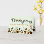 Broer Herfst Foliage Thanksgiving Card Kaart (Gele Bloem)