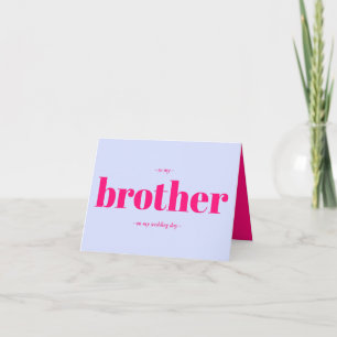 Broer Huwelijk Minimaal Eenvoudig Lila roze Kaart