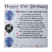 Broer in de Verjaardag van het Gedicht veertigste Tegeltje (Voorkant)