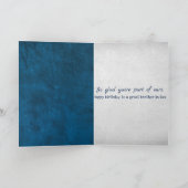 Broer in de wet: blauw leder kaart (Binnen)