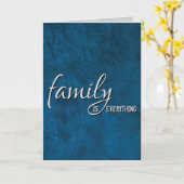 Broer in de wet: blauw leder kaart (Gele Bloem)