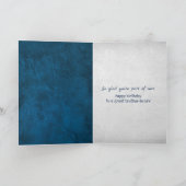 Broer in de wet: blauw leder kaart (Binnen)