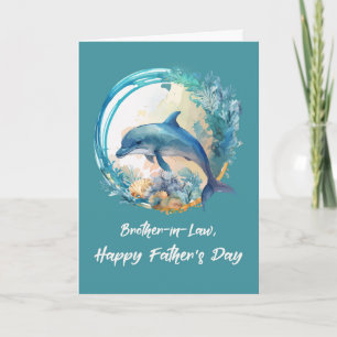 Broer in de wet Dolfijn Vaderdag Ocean Waves Kaart