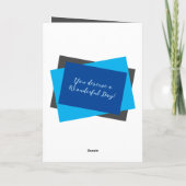 Broer in de wet foto naam grijze blauwe verjaardag kaart (Achterkant)