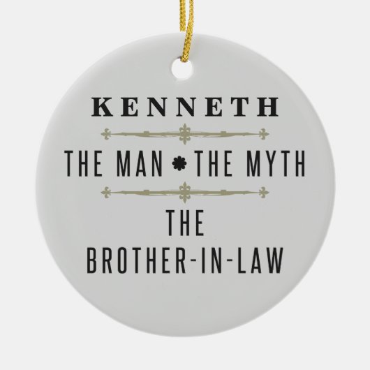 Broer in de wet het Man de mythe Keramisch Ornament (Voorkant)