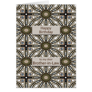 Broer-in-Law Birthday Abstract Mandala Design