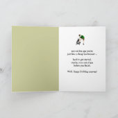 Broer-in-Law Birthday Funny Lawnmower Kaart (Binnen)