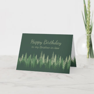 Broer-in-law Birthday Natuur Therapy Forest Kaart