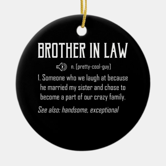 Broer in Law Definition T-shirt Gift Keramisch Ornament (Voorkant)