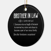 Broer in Law Definition T-shirt Gift Keramisch Ornament (Links)